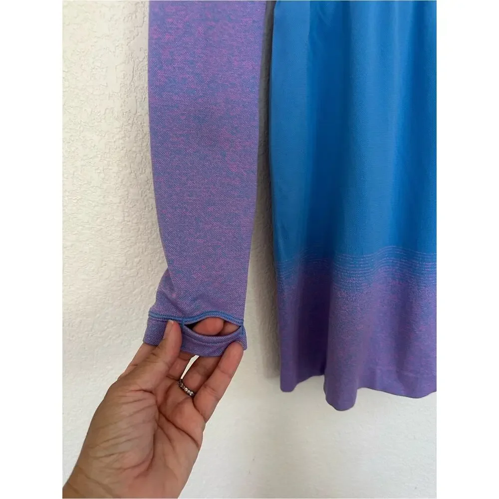 ivivva Lululemon Officially Awesome Long Sleeve Dress Blue/Purple Size 14 EUC